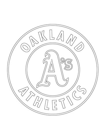 Oakland Athletics Logo Coloring Page